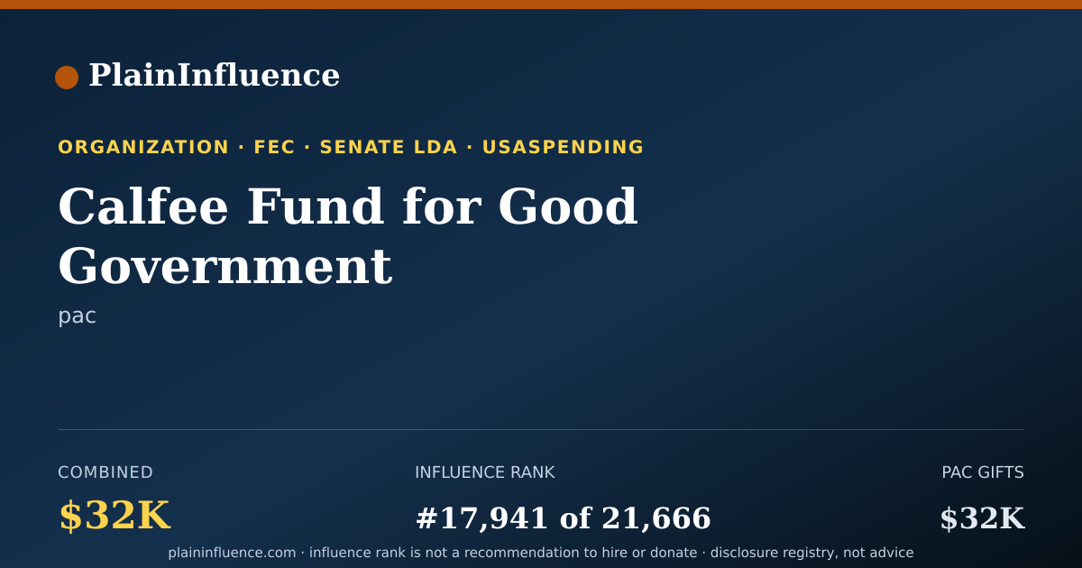 Shareable card for Calfee Fund for Good Government