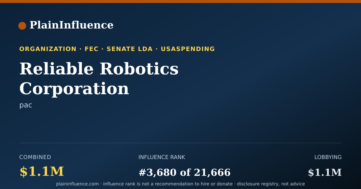 Shareable card for Reliable Robotics Corporation