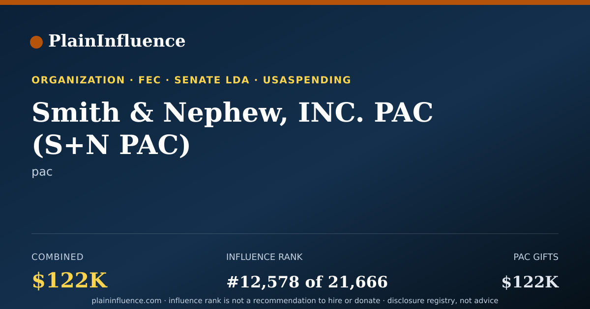 Shareable card for Smith & Nephew, INC. PAC (S+N PAC)