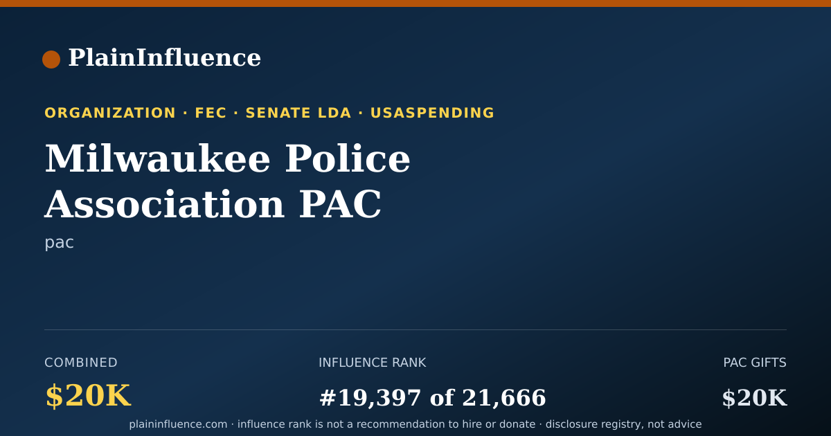 Shareable card for Milwaukee Police Association PAC