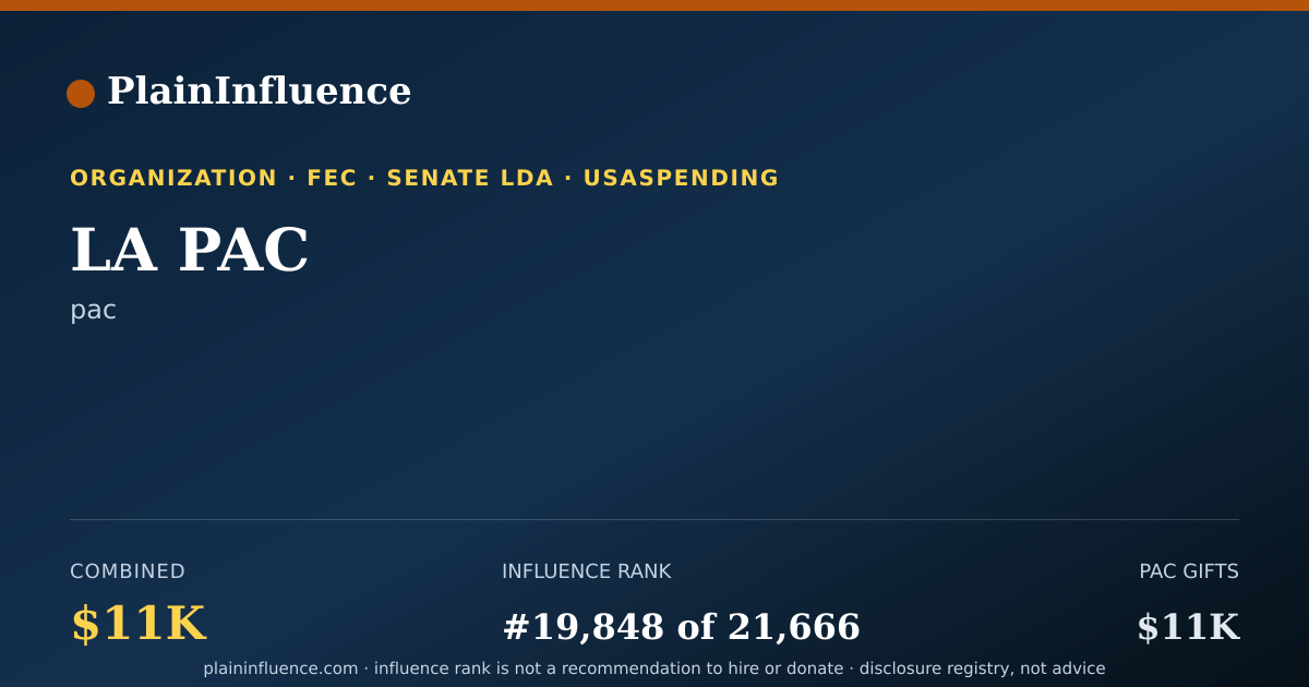 Shareable card for LA PAC