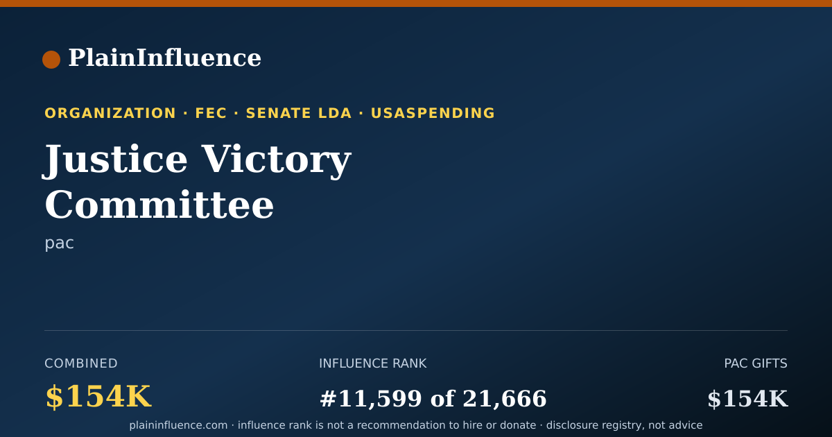 Shareable card for Justice Victory Committee