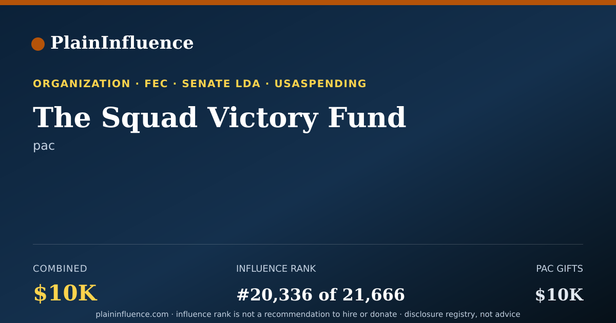 Shareable card for The Squad Victory Fund