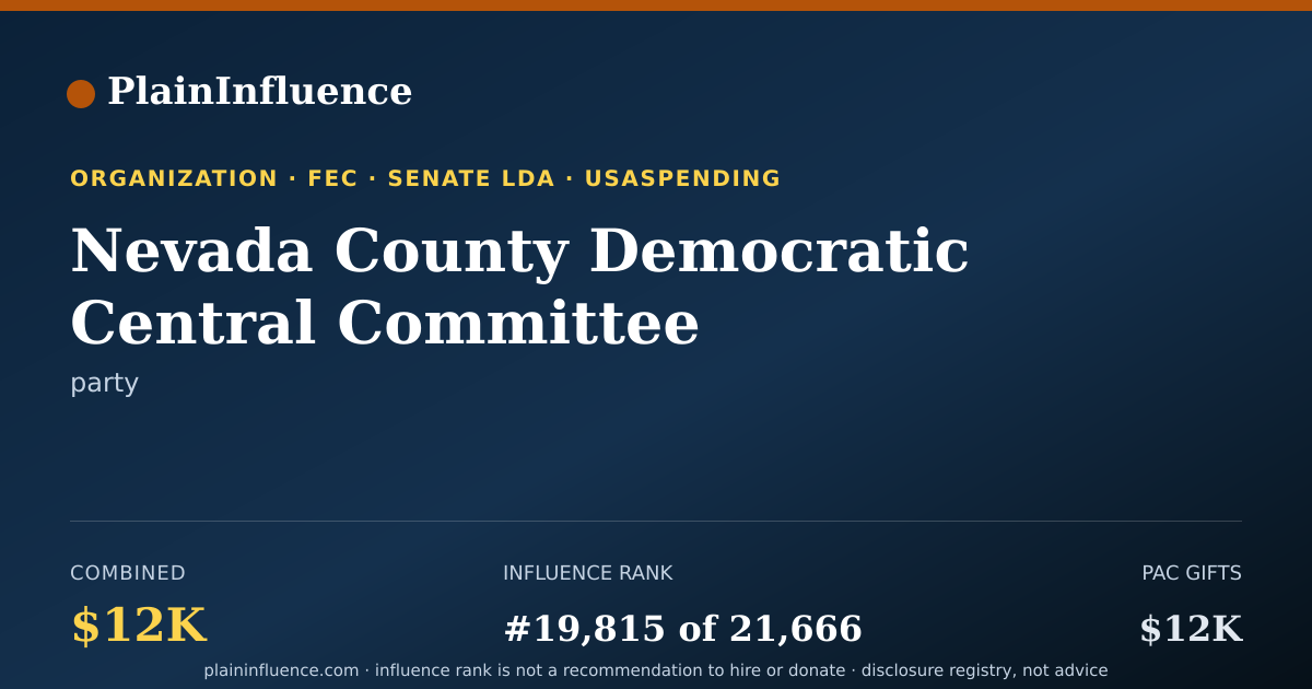 Shareable card for Nevada County Democratic Central Committee
