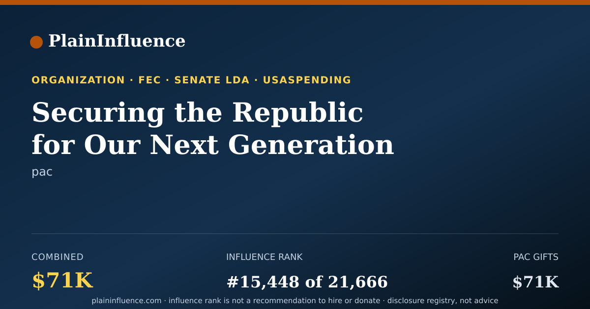 Shareable card for Securing the Republic for Our Next Generation
