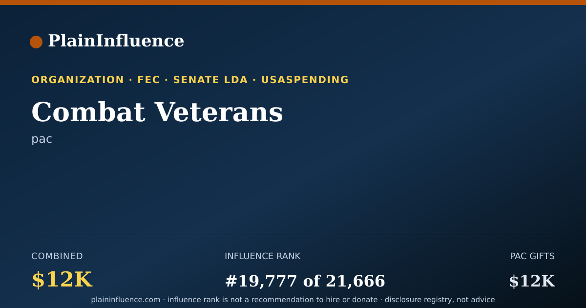 Shareable card for Combat Veterans