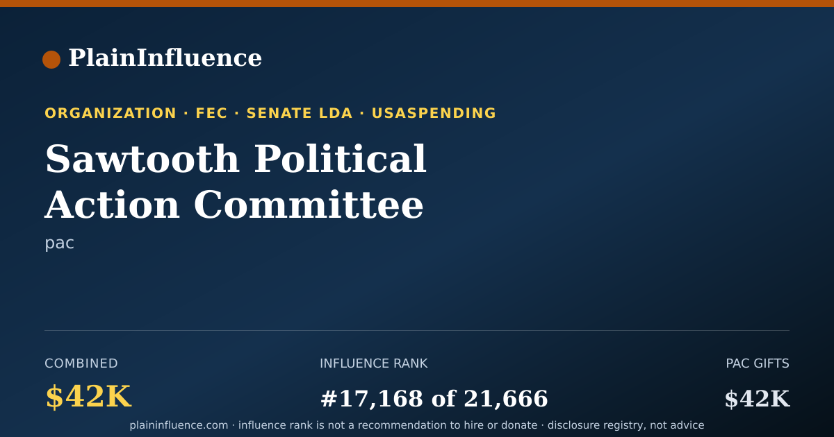 Shareable card for Sawtooth Political Action Committee (sawtooth PAC)