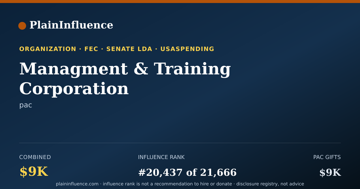 Shareable card for Managment & Training Corporation