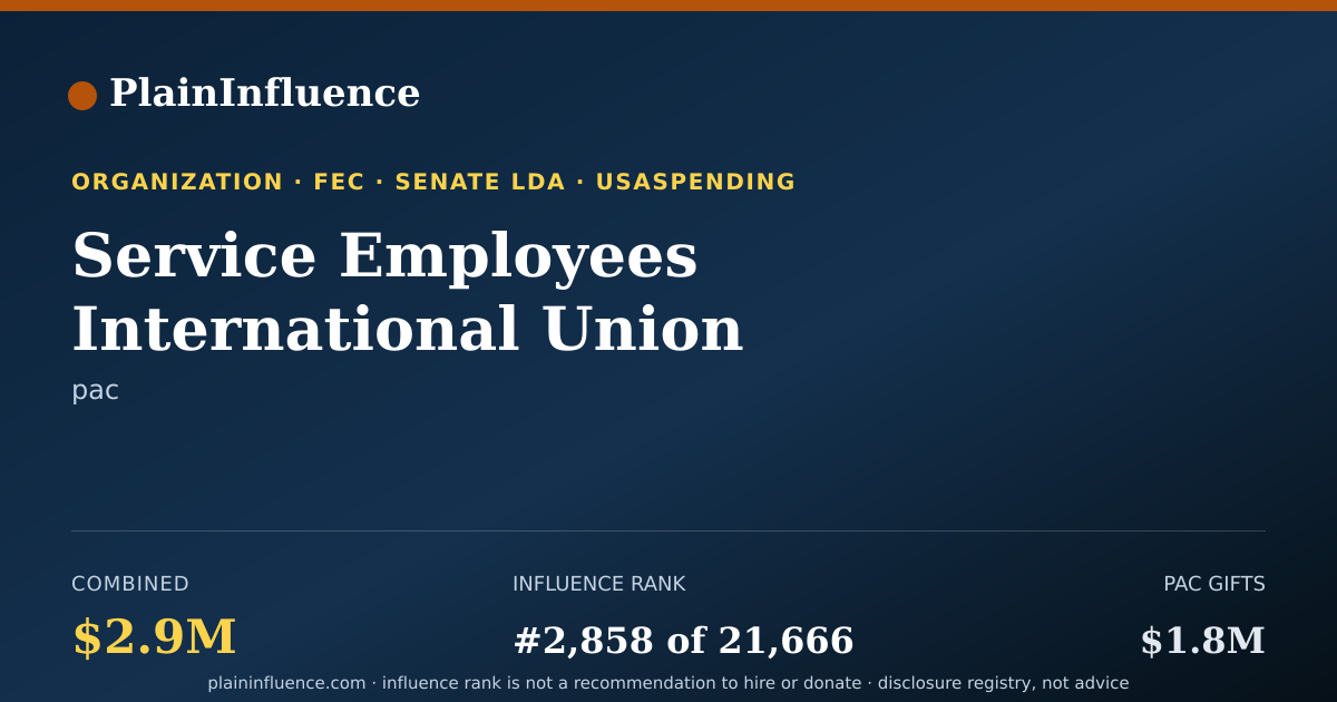 Shareable card for Service Employees International Union