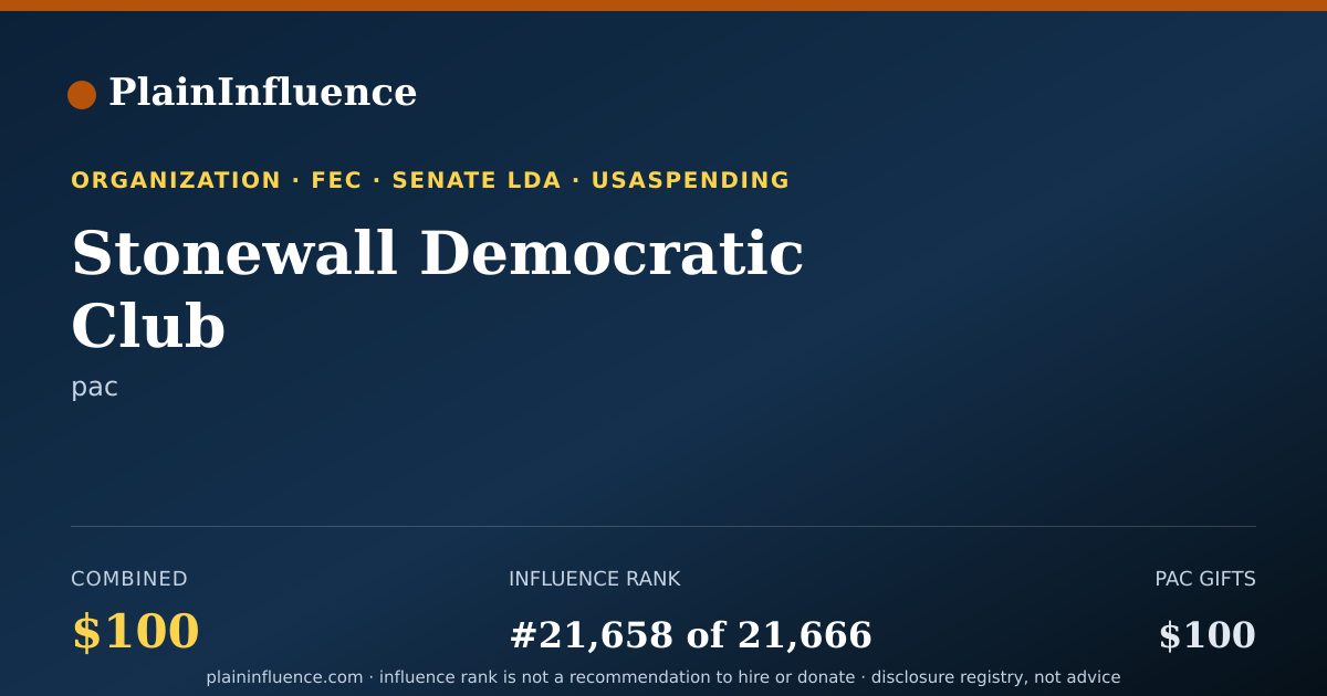 Shareable card for Stonewall Democratic Club