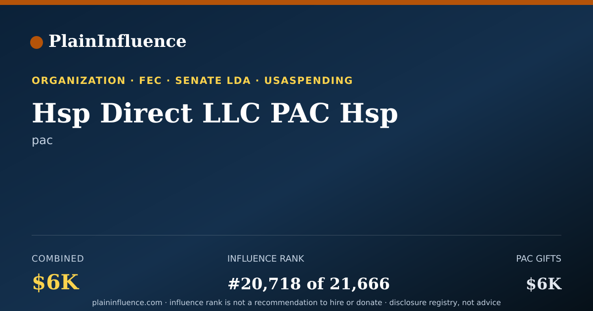 Shareable card for Hsp Direct LLC PAC Hsp