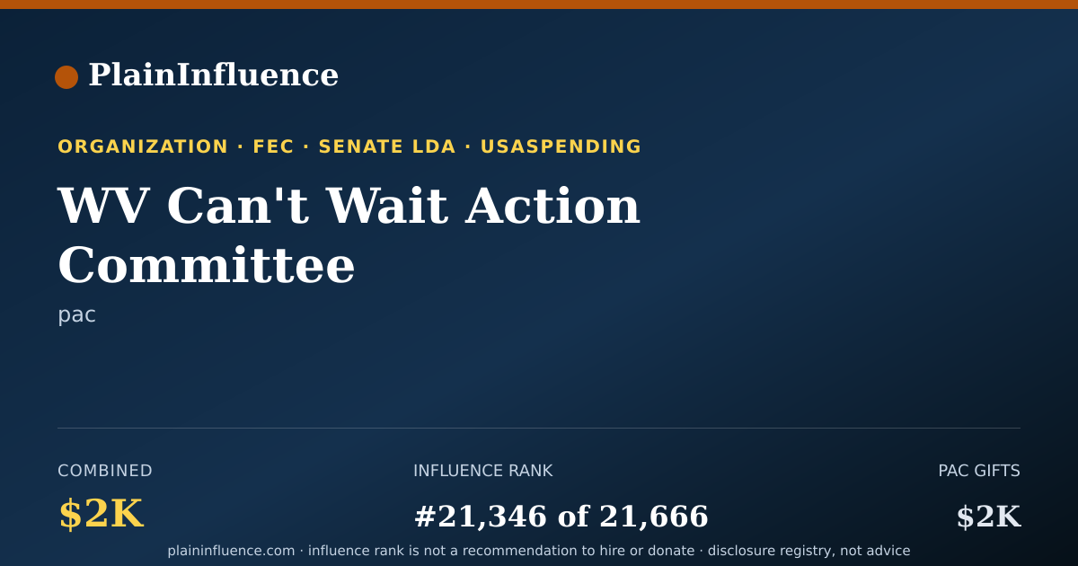 Shareable card for WV Can't Wait Action Committee