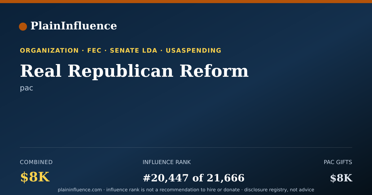 Shareable card for Real Republican Reform