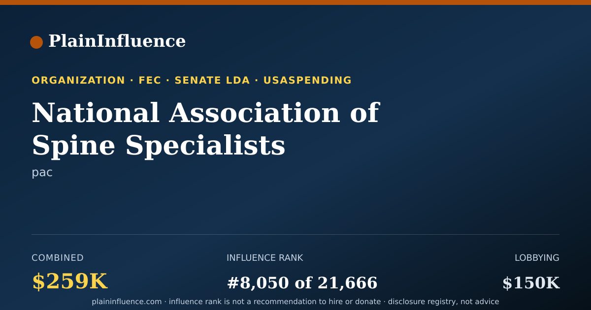 Shareable card for National Association of Spine Specialists