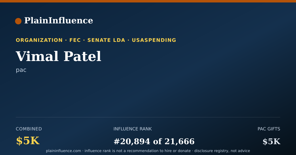 Shareable card for Vimal Patel