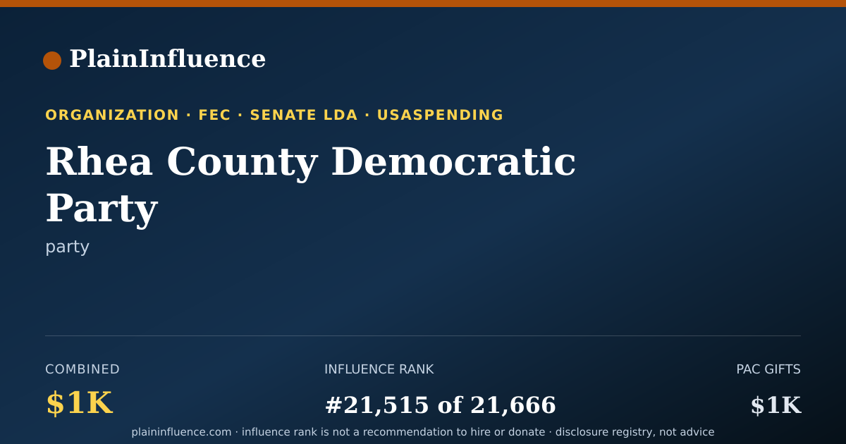 Shareable card for Rhea County Democratic Party