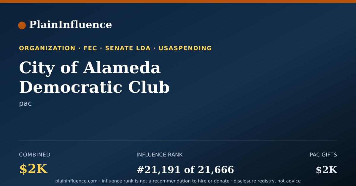 Shareable card for City of Alameda Democratic Club