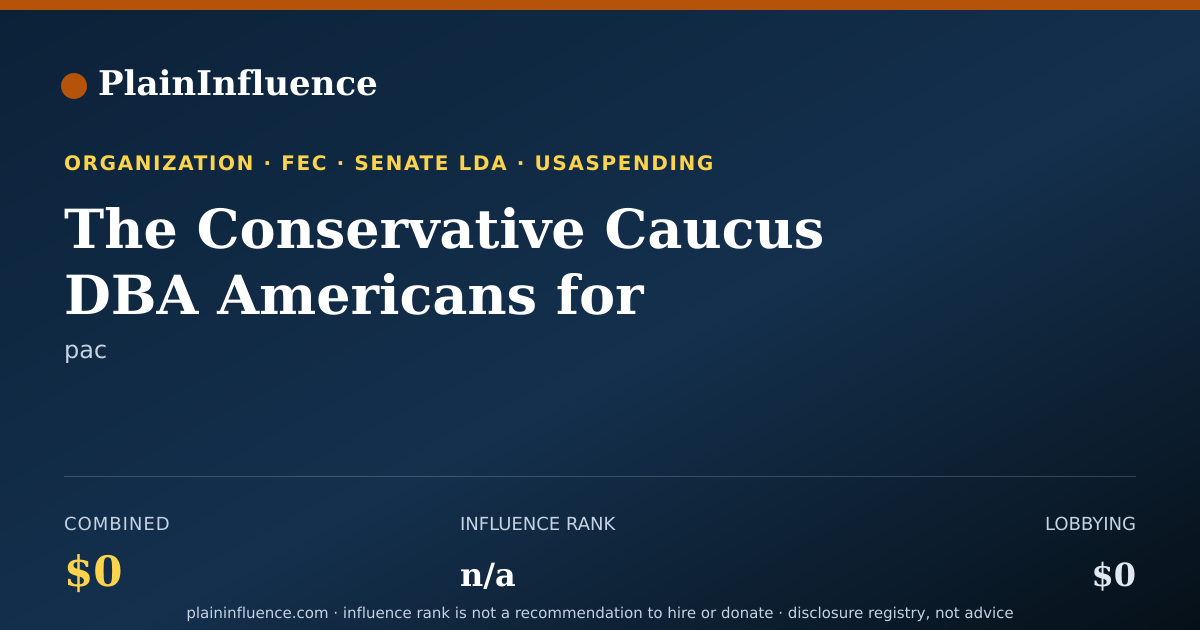 Shareable card for The Conservative Caucus DBA Americans for Constitutional Liberty