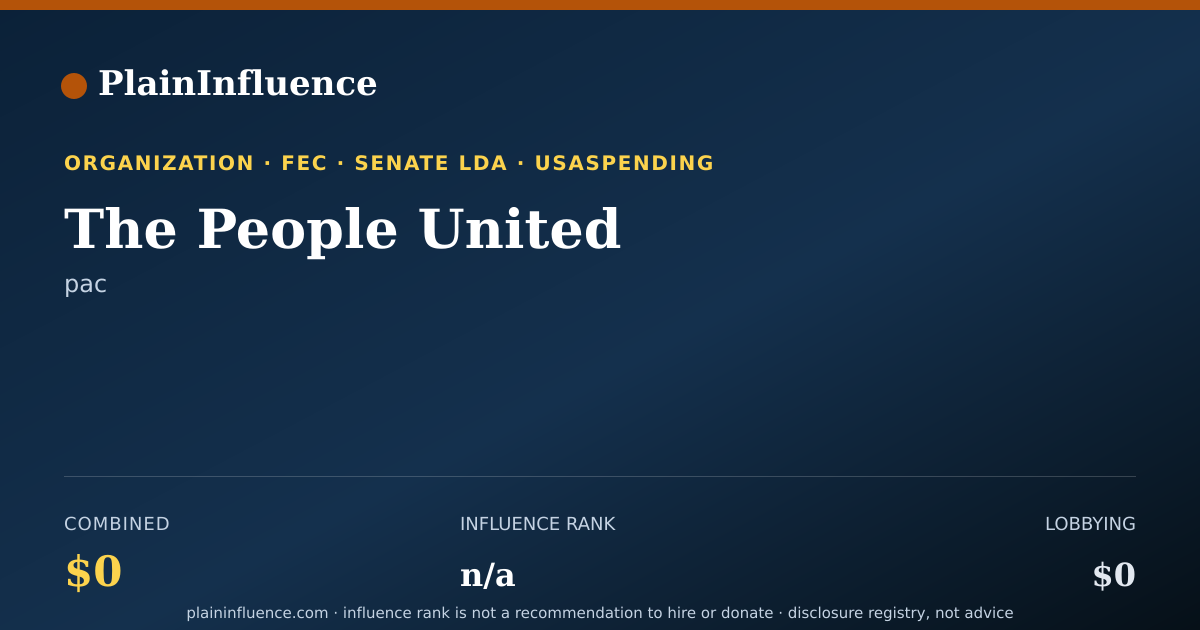 Shareable card for The People United