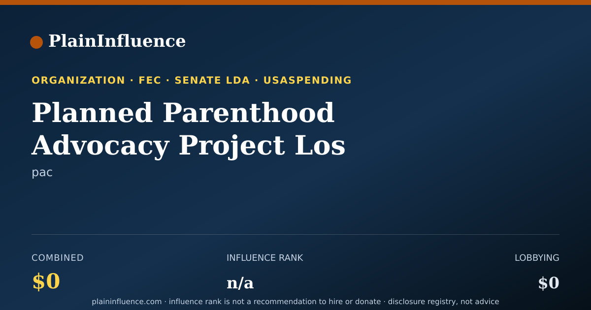 Shareable card for Planned Parenthood Advocacy Project Los Angeles County Action Fund