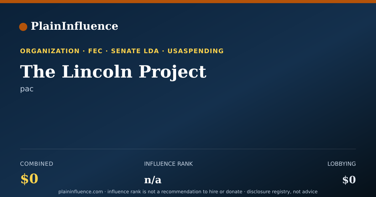 Shareable card for The Lincoln Project