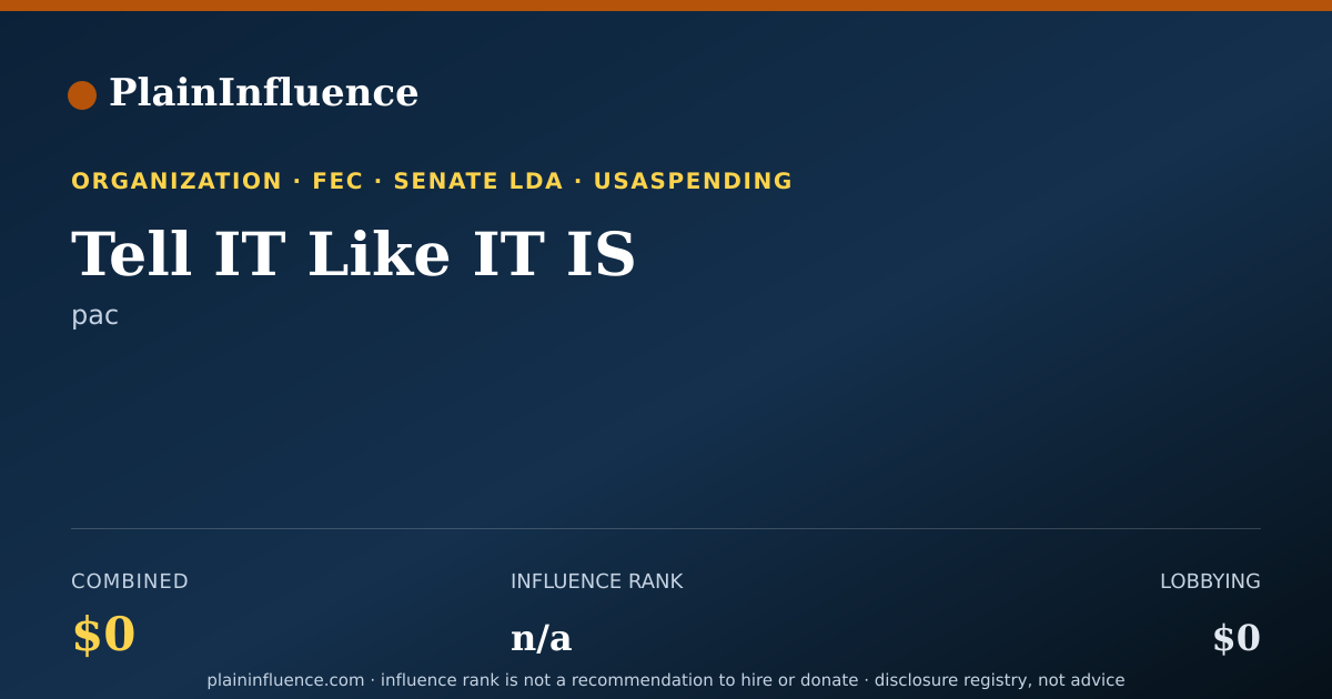 Shareable card for Tell IT Like IT IS