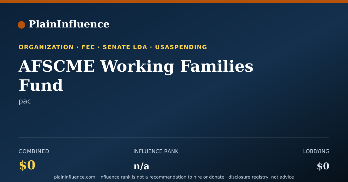 Shareable card for AFSCME Working Families Fund