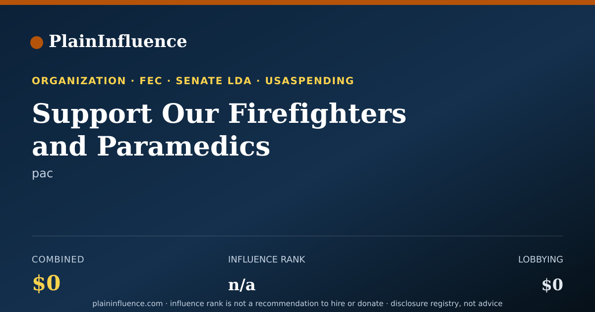 Shareable card for Support Our Firefighters and Paramedics