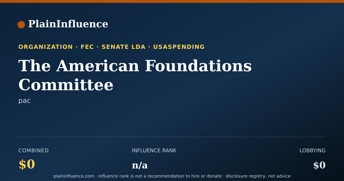 Shareable card for The American Foundations Committee