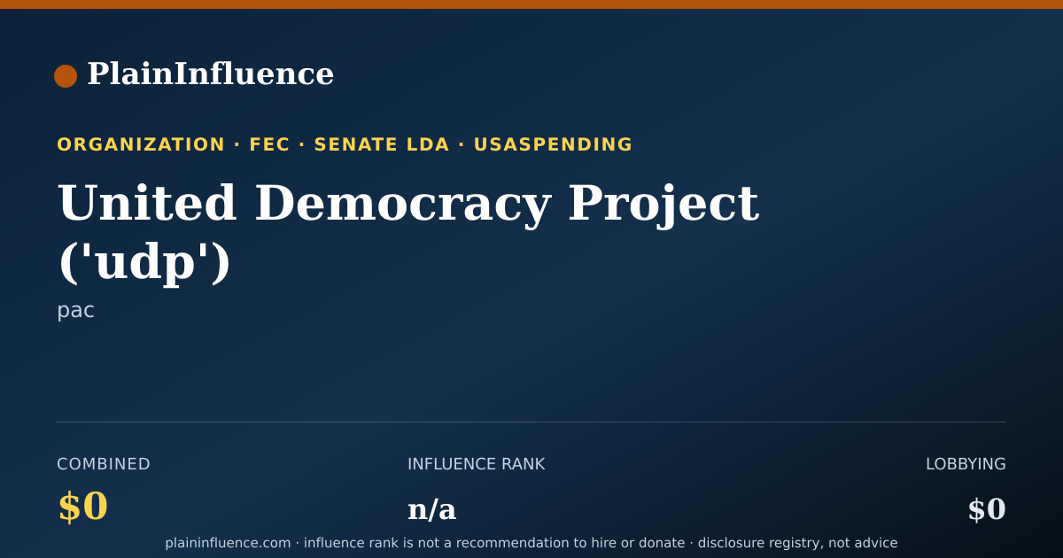 Shareable card for United Democracy Project ('udp')