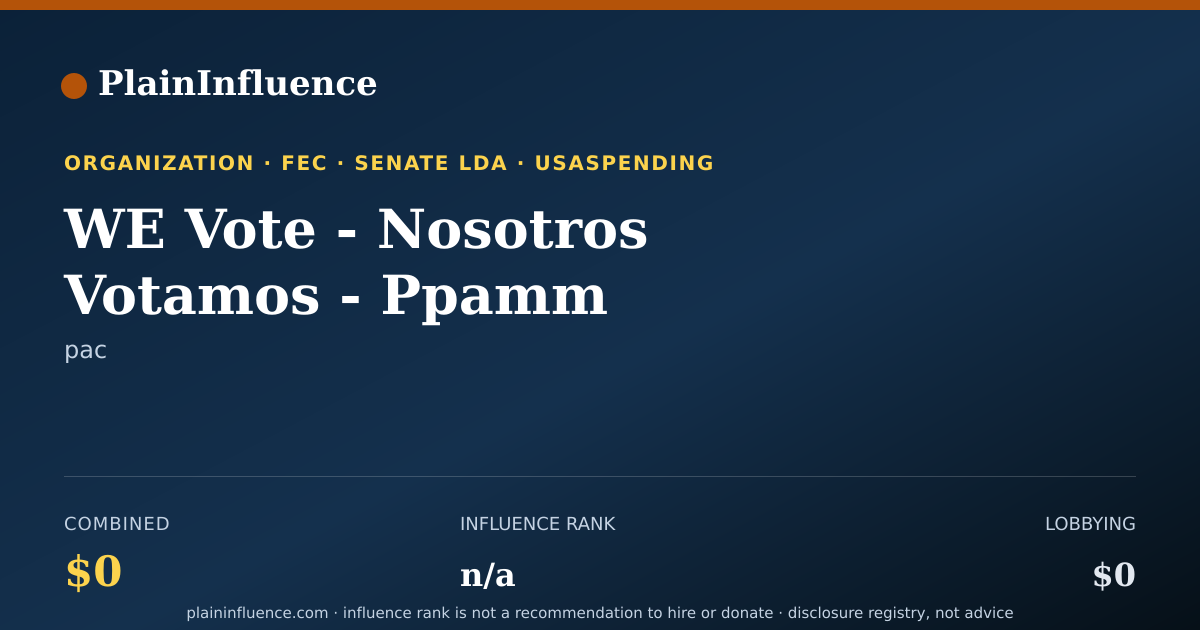 Shareable card for WE Vote - Nosotros Votamos - Ppamm Committee