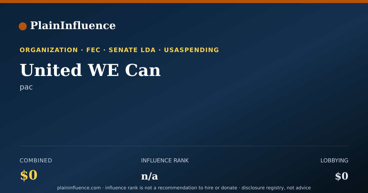 Shareable card for United WE Can