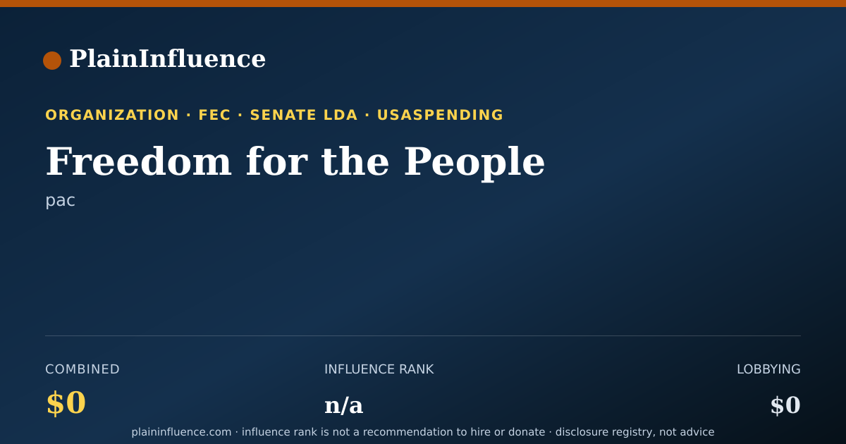 Shareable card for Freedom for the People