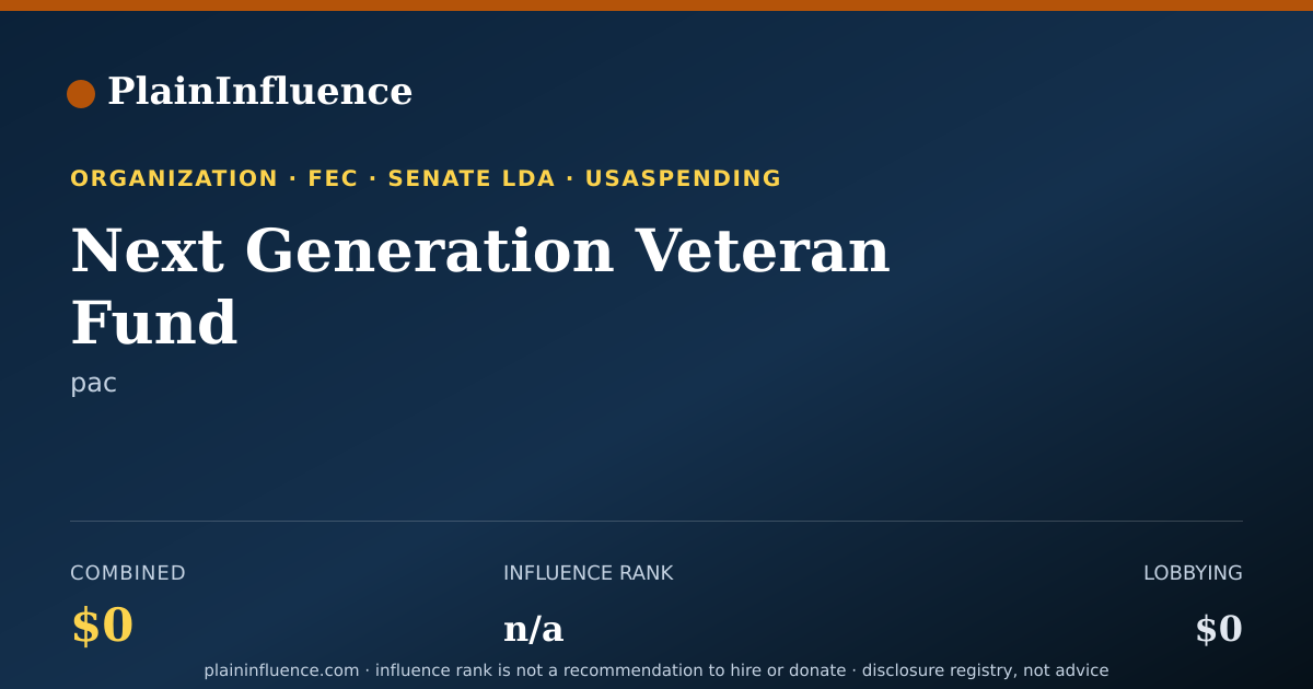 Shareable card for Next Generation Veteran Fund