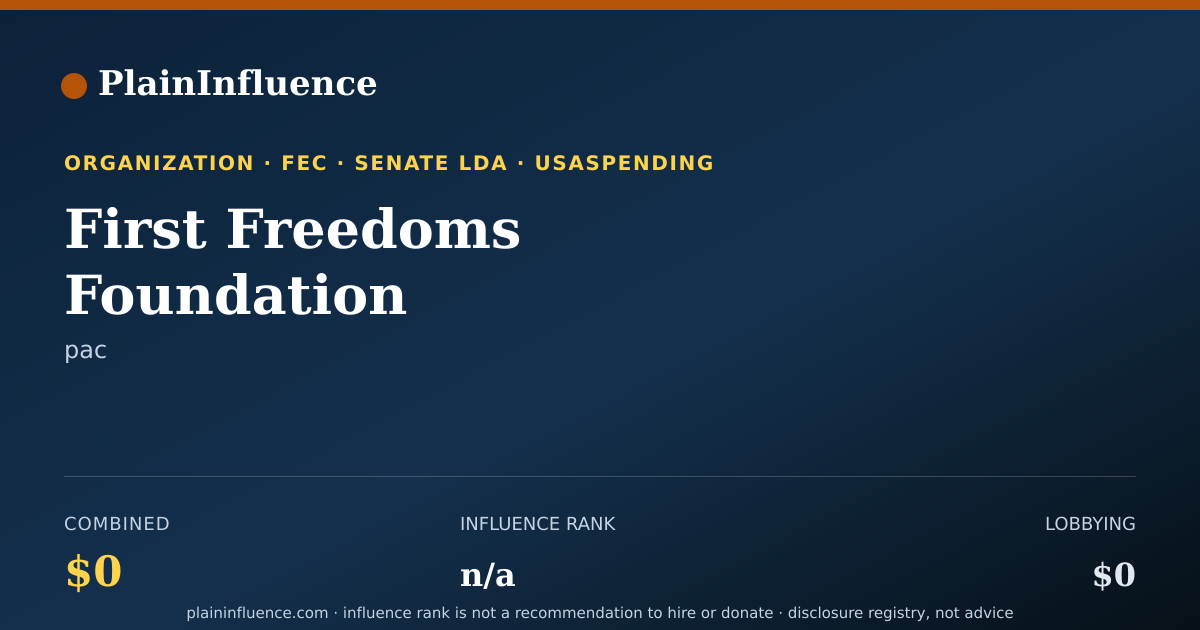 Shareable card for First Freedoms Foundation