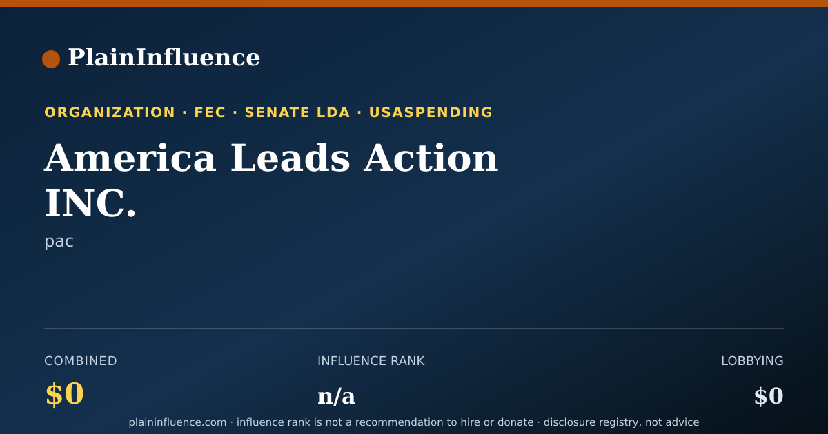 Shareable card for America Leads Action INC.
