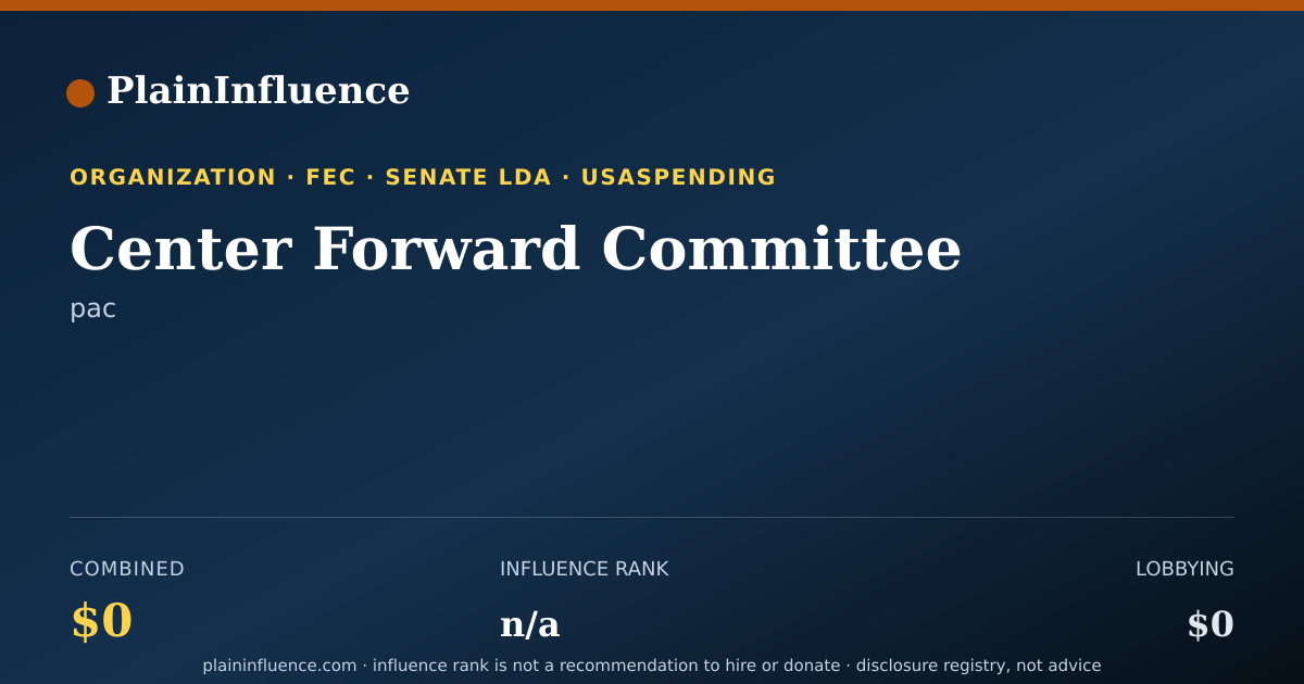 Shareable card for Center Forward Committee