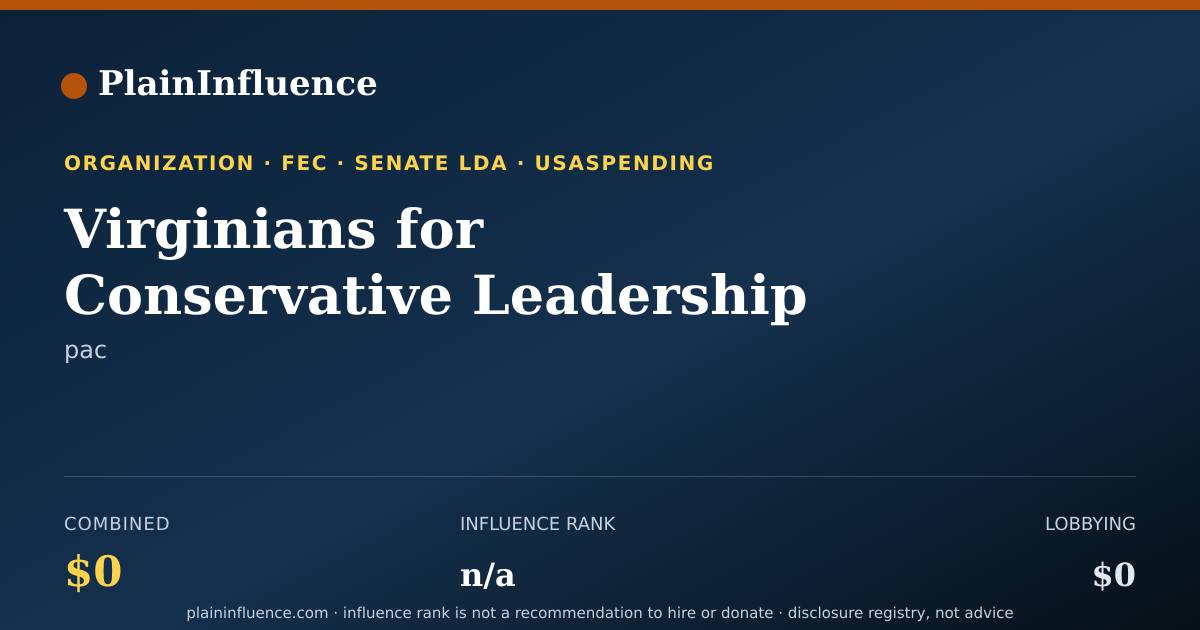 Shareable card for Virginians for Conservative Leadership
