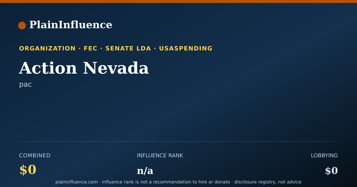 Shareable card for Action Nevada
