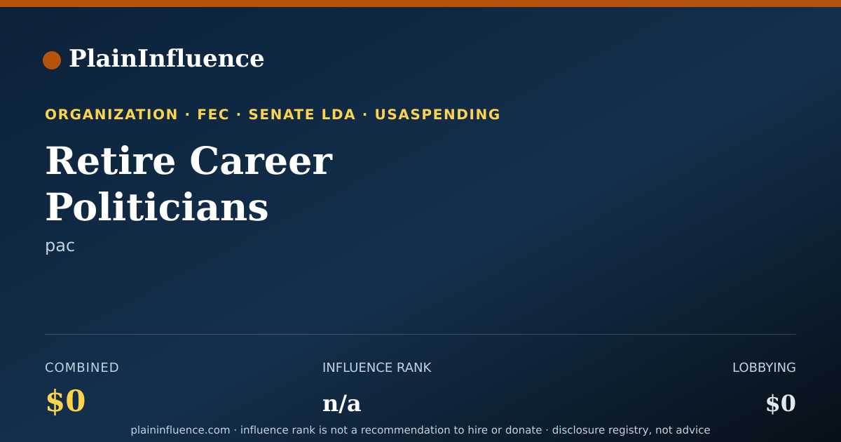Shareable card for Retire Career Politicians