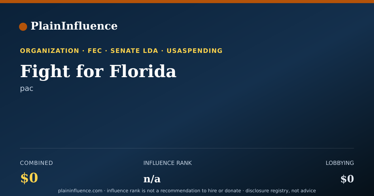 Shareable card for Fight for Florida