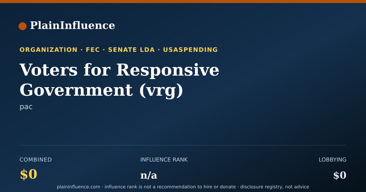 Shareable card for Voters for Responsive Government (vrg)