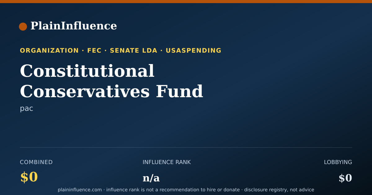 Shareable card for Constitutional Conservatives Fund
