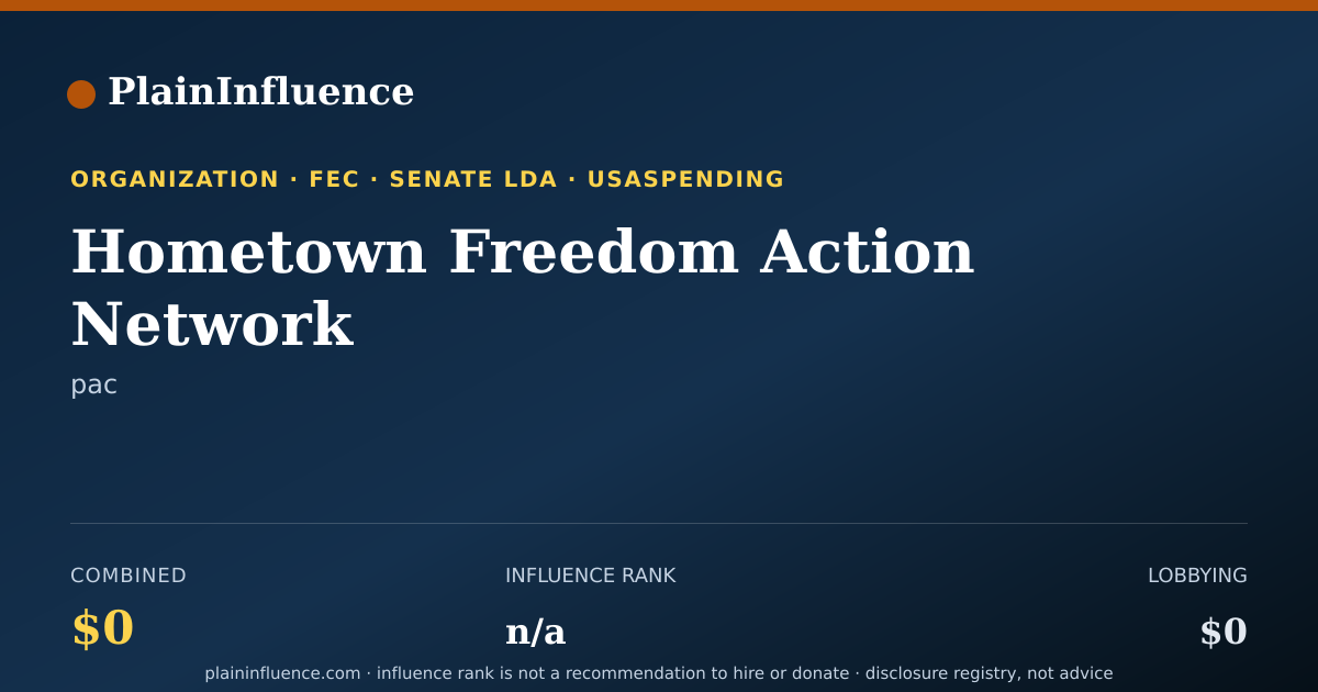 Shareable card for Hometown Freedom Action Network