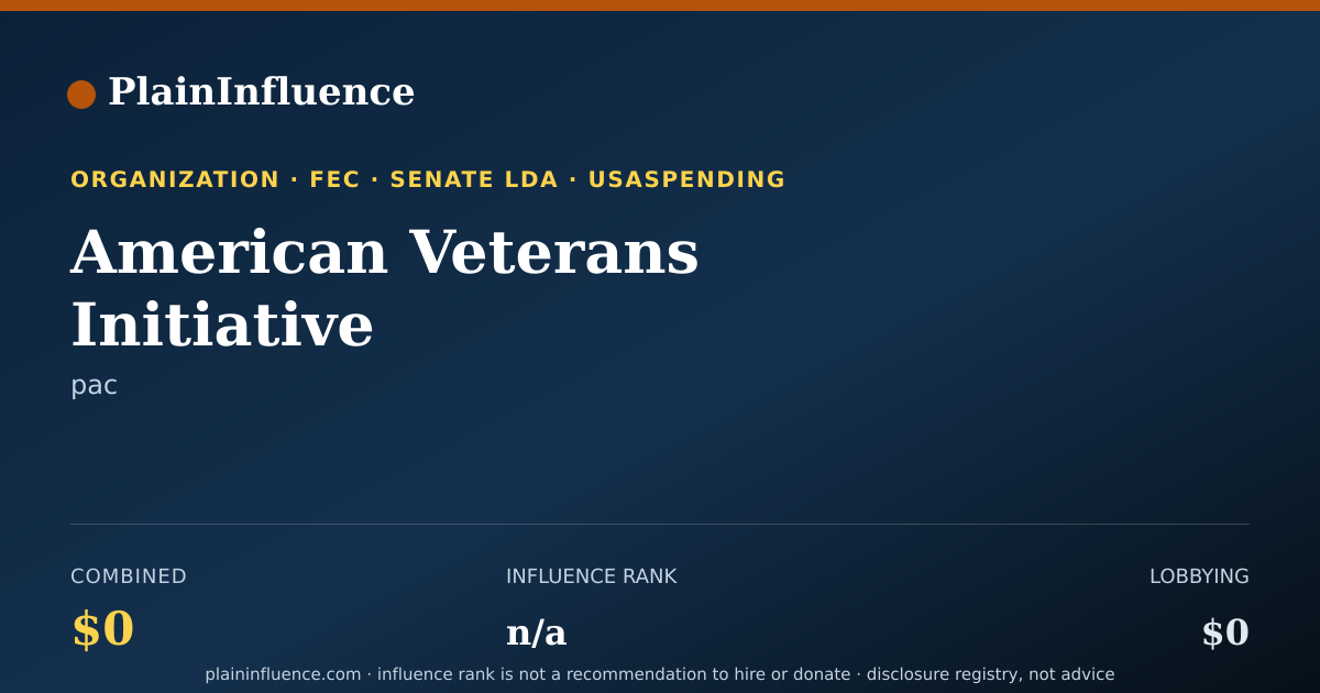 Shareable card for American Veterans Initiative