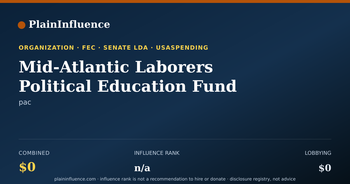 Shareable card for Mid-Atlantic Laborers Political Education Fund
