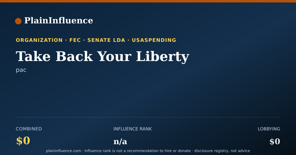 Shareable card for Take Back Your Liberty