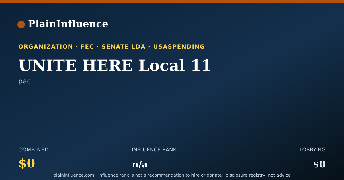 Shareable card for UNITE HERE Local 11