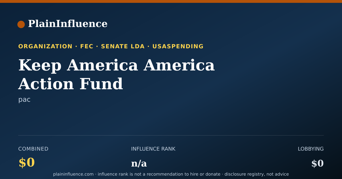 Shareable card for Keep America America Action Fund