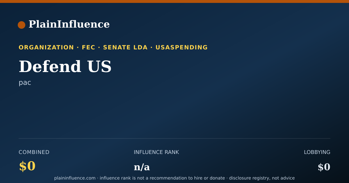 Shareable card for Defend US